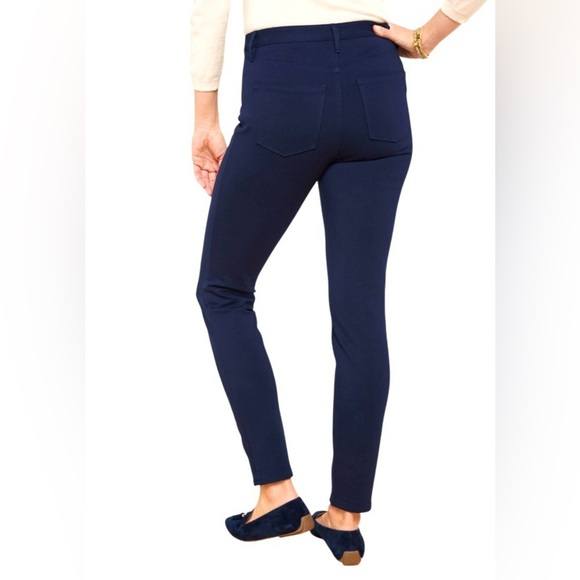 Talbots Soho 5-pocket leggings navy Size 12 P NEW Ankle High rise Ponte Stretch - Picture 2 of 16